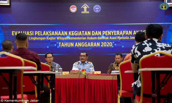 KANWIL KUMHAM JABAR GELAR EVALUASI PELAKSANAAN KEGIATAN DAN PENYERAPAN ANGGARAN TA 2020