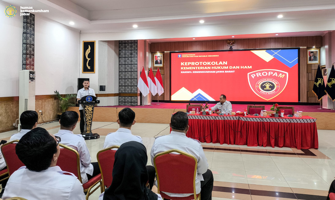 Tingkatkan Kompetensi Petugas Protokol, Biro Umum dan Kemenkumham Jabar Laksanakan Bimtek Keprotokolan Bagi Petugas Unit Pelaksana Teknis