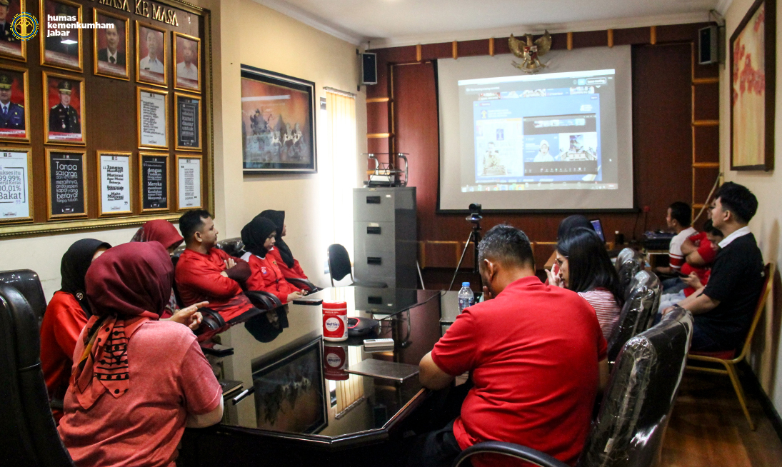 Kemenkumham Jabar Ikuti Sosialisasi Draf Permenkumham Tentang Kode Etik dan Kode Perilaku Pegawai Pegawai Kementerian Hukum dan Hak Asasi Manusia