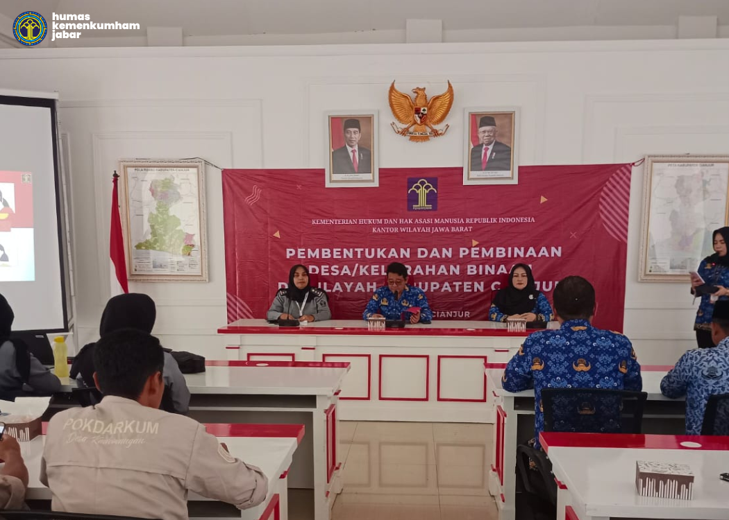 Kanwil Kemenkumham Jabar Dorong Pembentukan Desa/Kelurahan Sadar Hukum di Kabupaten Cianjur